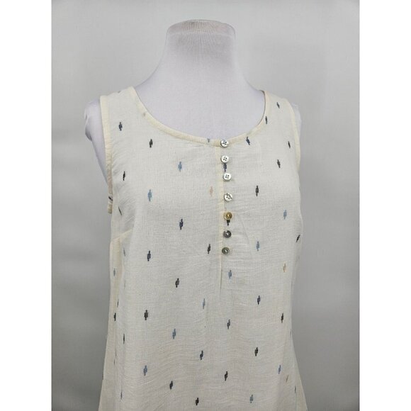 DVAA Tales Untold Florelsket Dress Womens S Blue Ikat Sleeveless - Picture 2 of 7